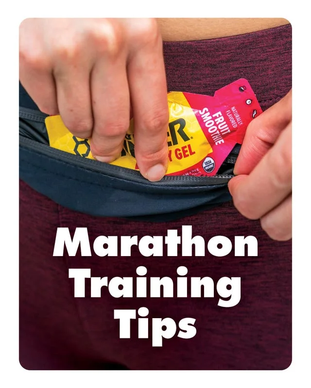 runner reaching for mid run carbs