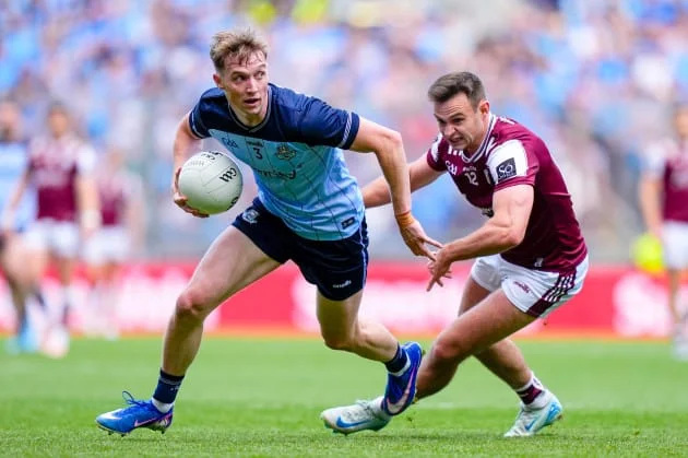 Kennedy taking on Cillian McDaid of Galway.