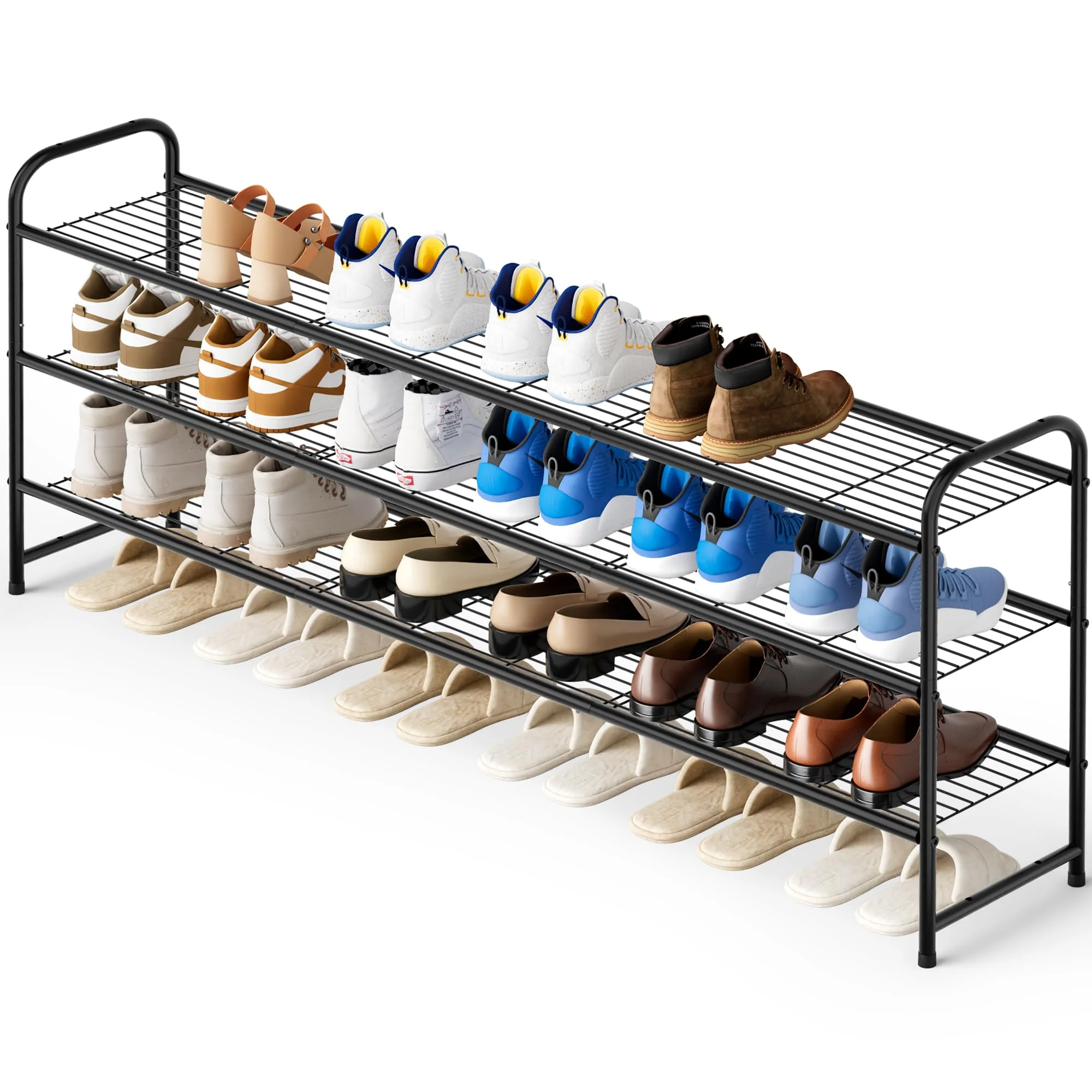 3-Tier Long Shoe Rack for Closet Metal Shoe Organizer 3-Tier Long Shoe Rack for Closet Metal Shoe Organizer