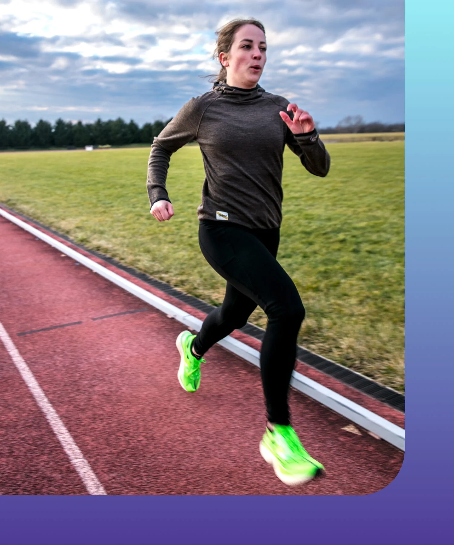 Runner on a track. Runner on a track.