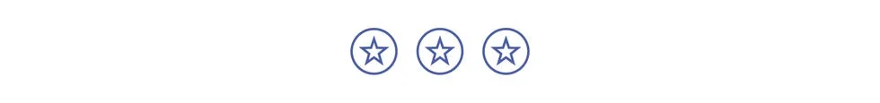 rating stars aligned in a row